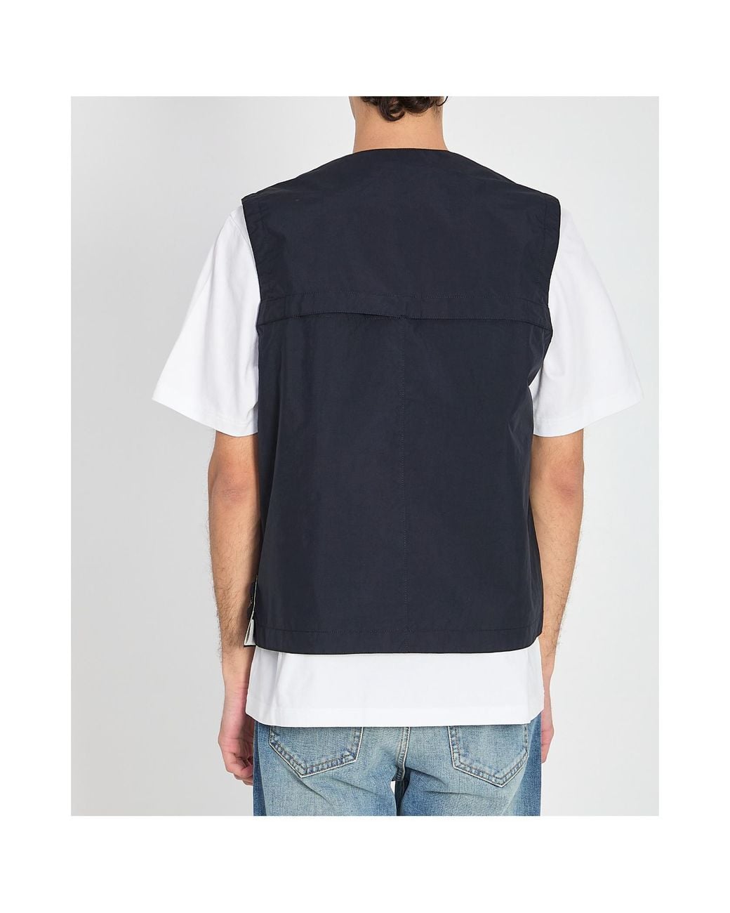 Stone Island Blue Zipped Vest for men