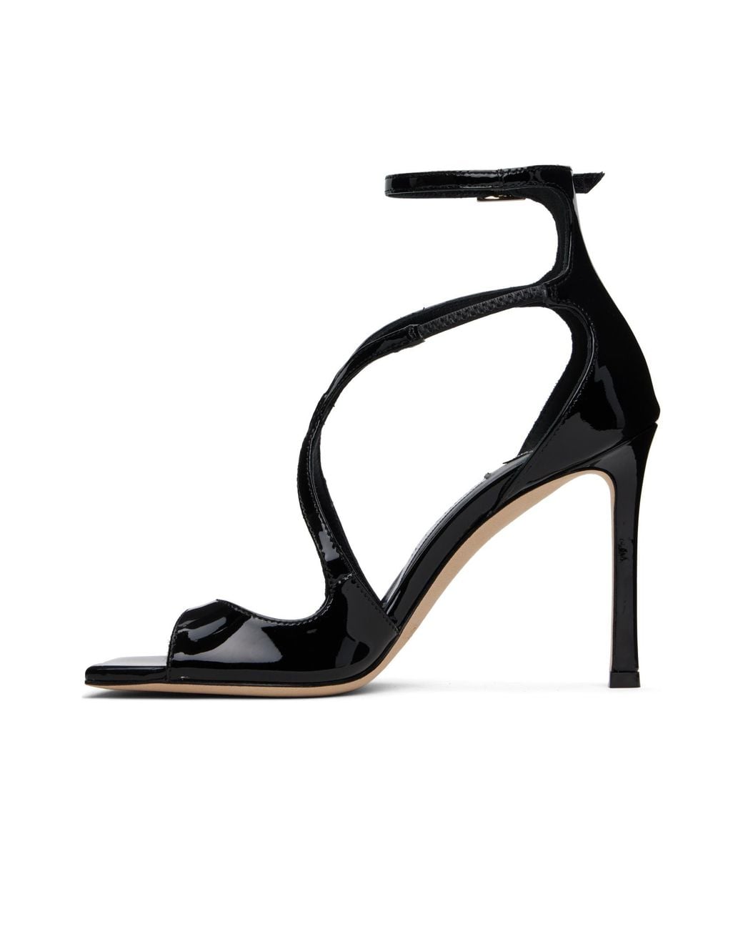 Jimmy Choo Black 95Mm Azia Sandals