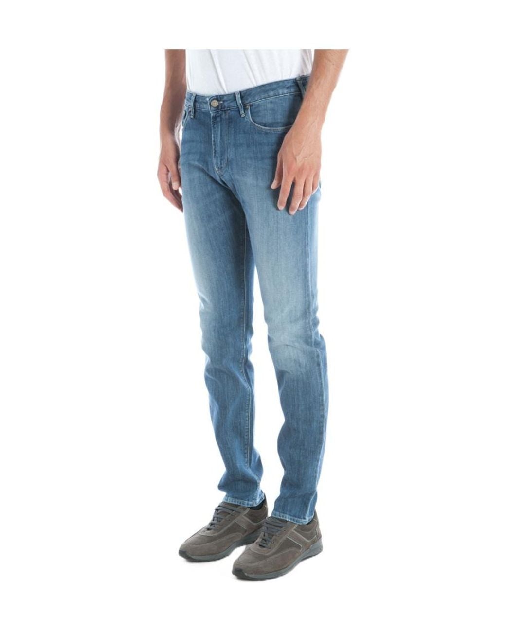 Armani Jeans Blue Logo Jeans for men