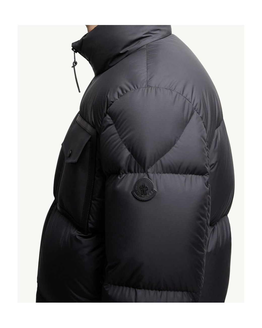Moncler Black Chinon Square-Quilted Short Puffer Jacket for men