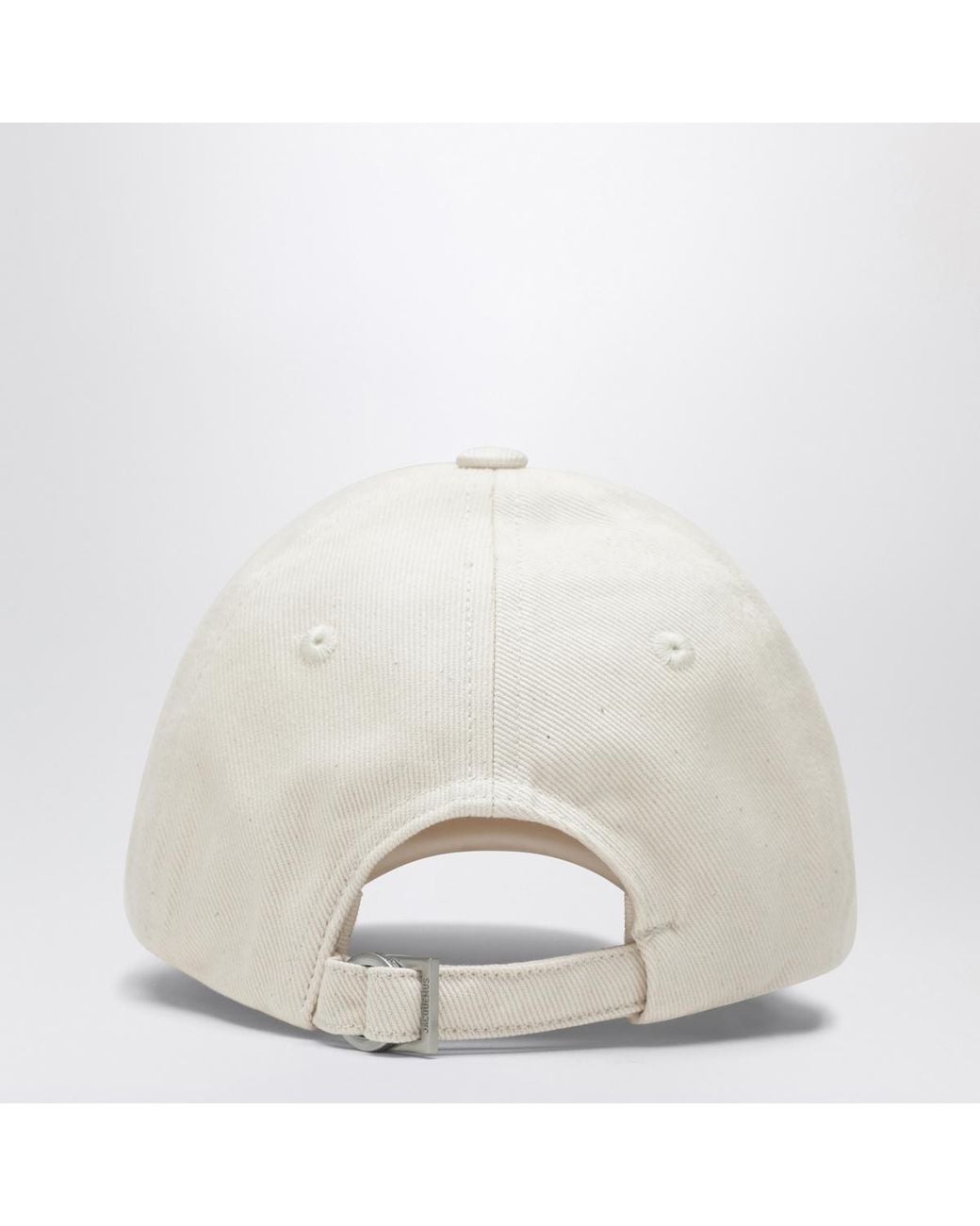 Jacquemus White Logo Plaque Baseball Cap for men
