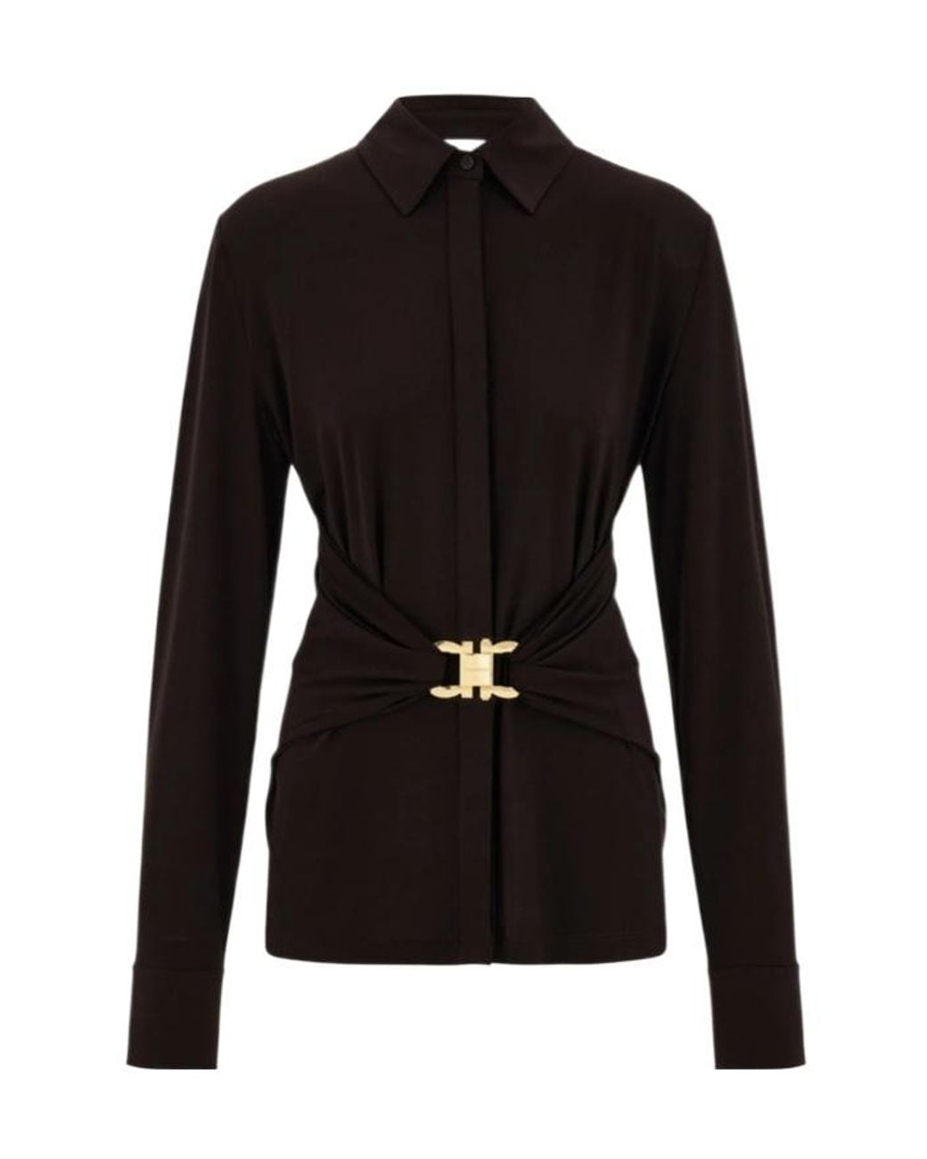 Ferragamo Black Long-Sleeved Shirt