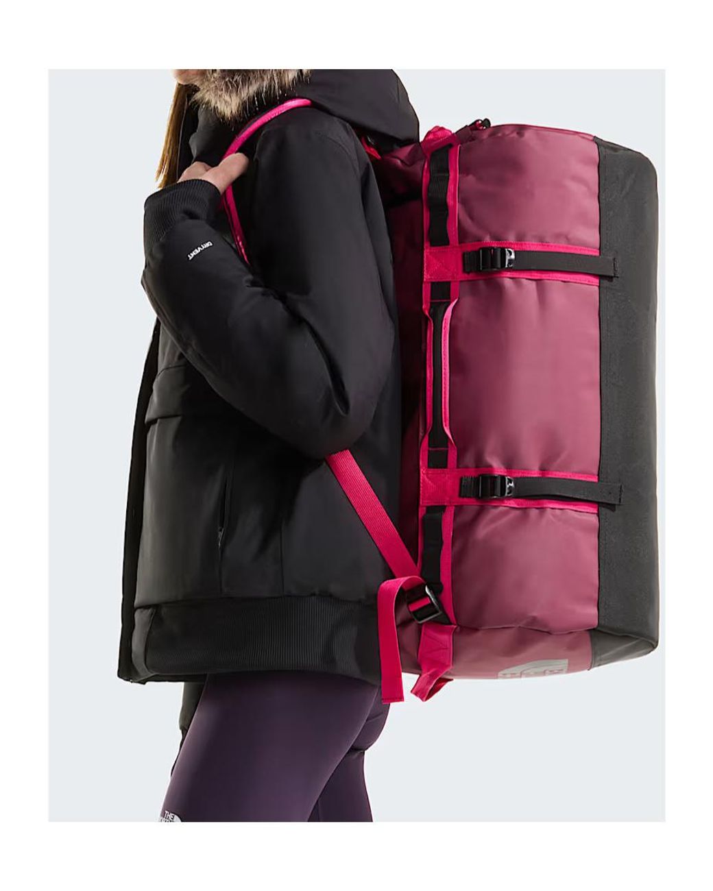 The North Face Pink Small Base Camp Duffel Bag for men