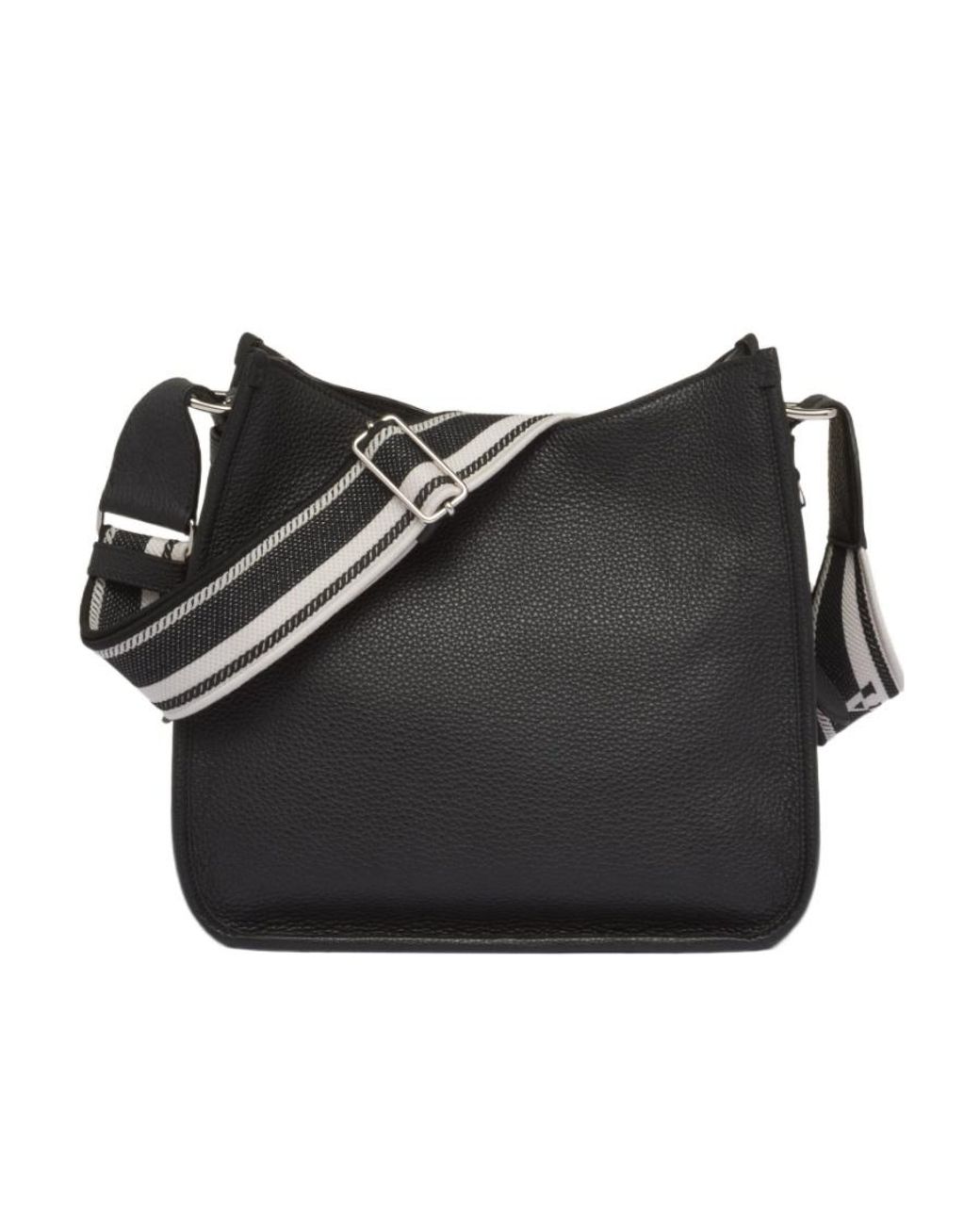 Prada Black Leather Hobo Bag