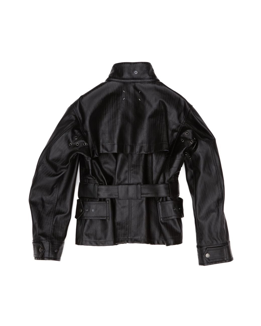 Maison Margiela Black Stand Up Collar Betled Jacket