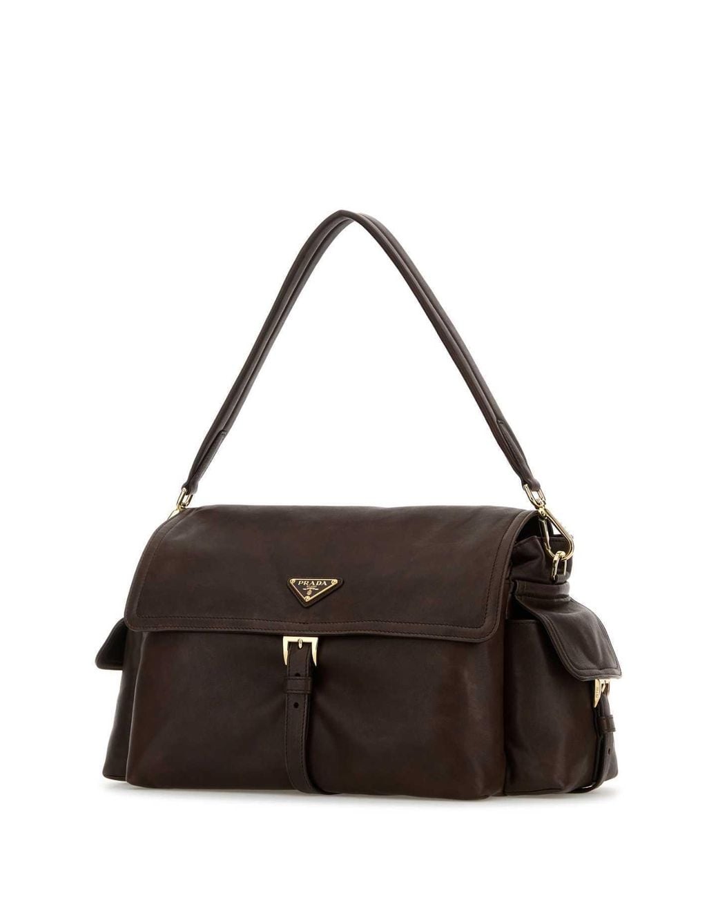 Prada Black Re-Nylon Triangle-Logo Shoulder Bag