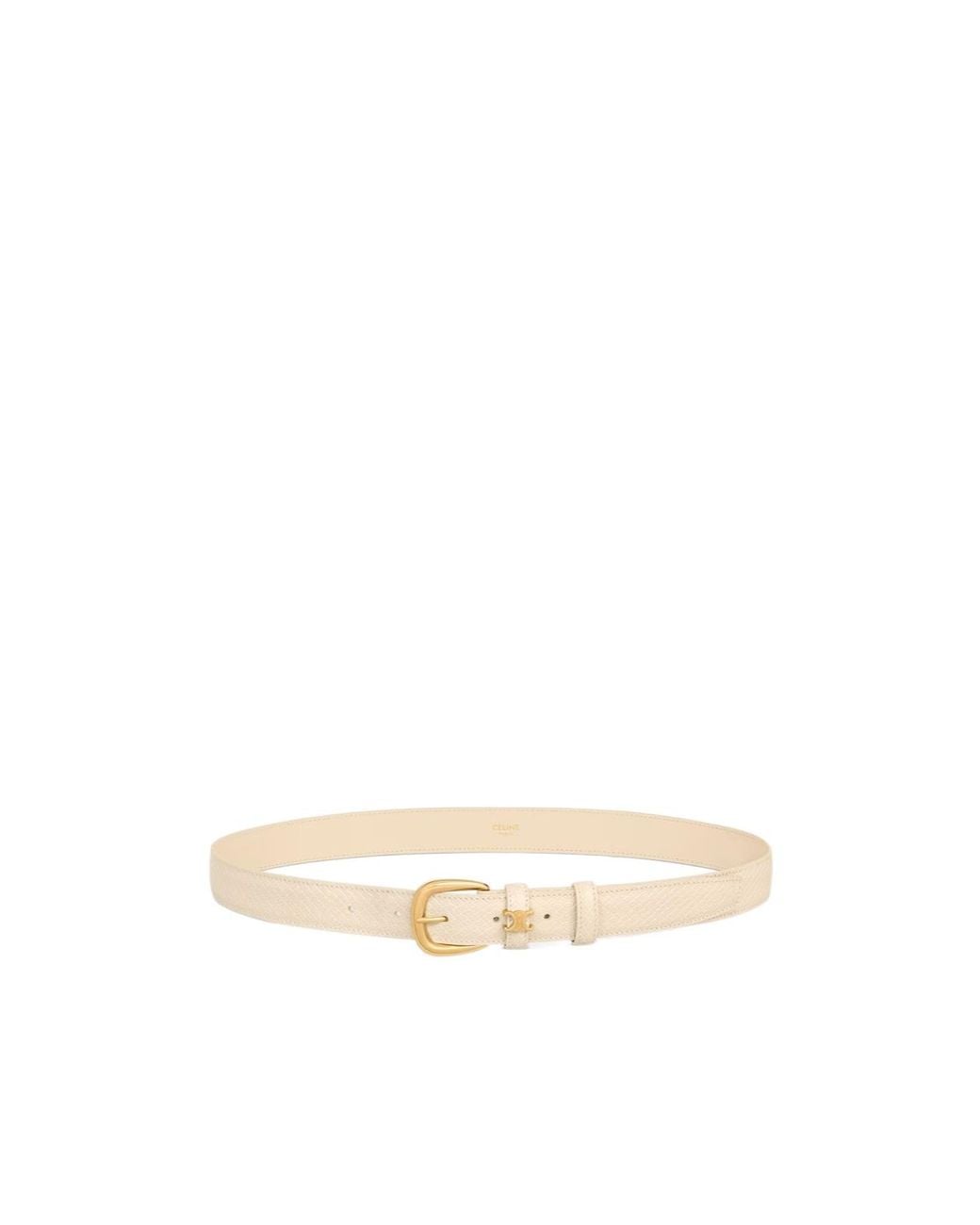Céline White Vivienne Belt 25Mm