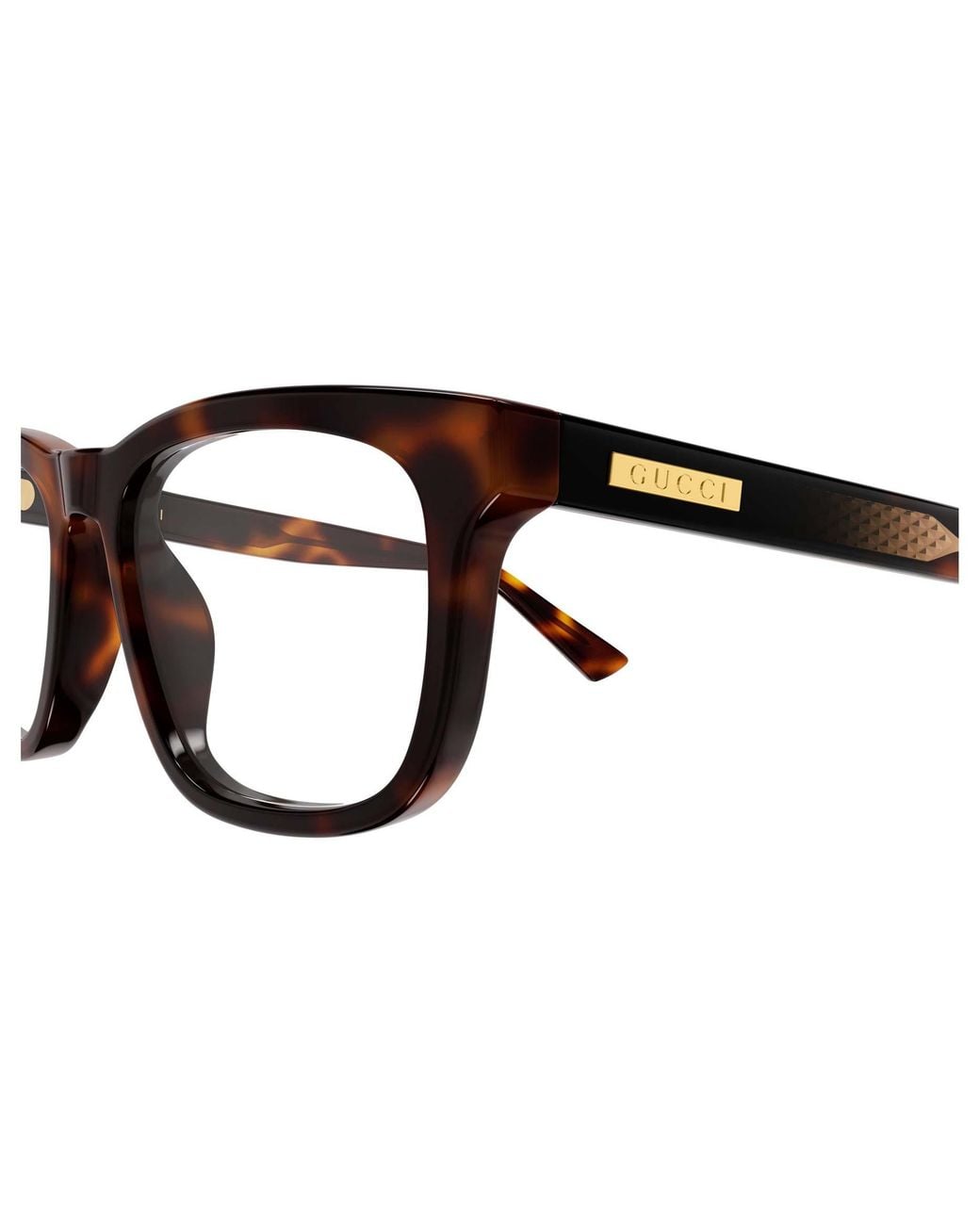 Gucci White Square Eyeglasses for men