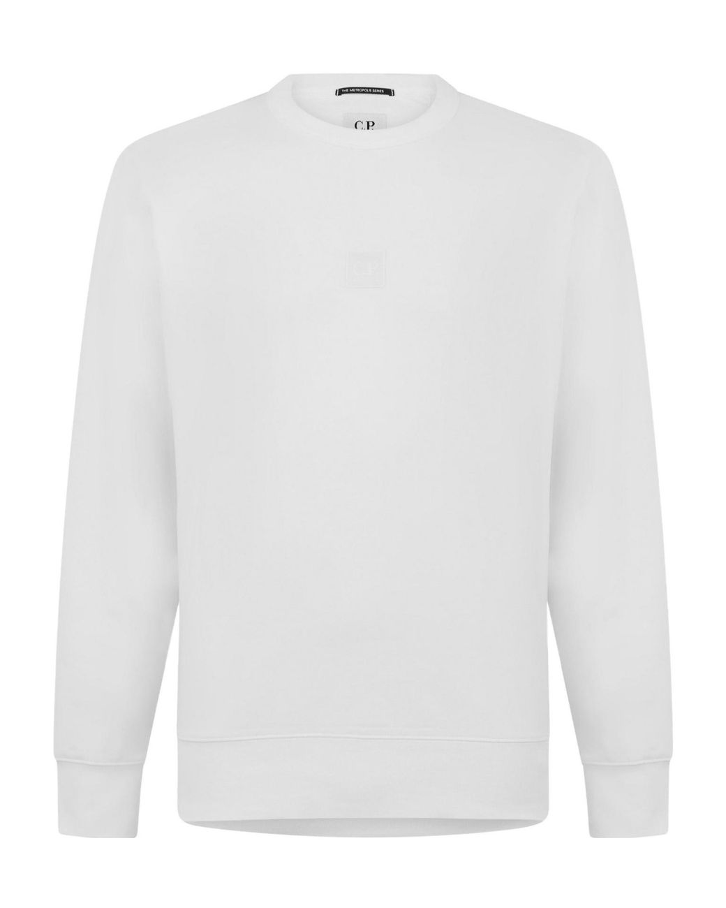 C P Company White Logo Sweatshirt for men