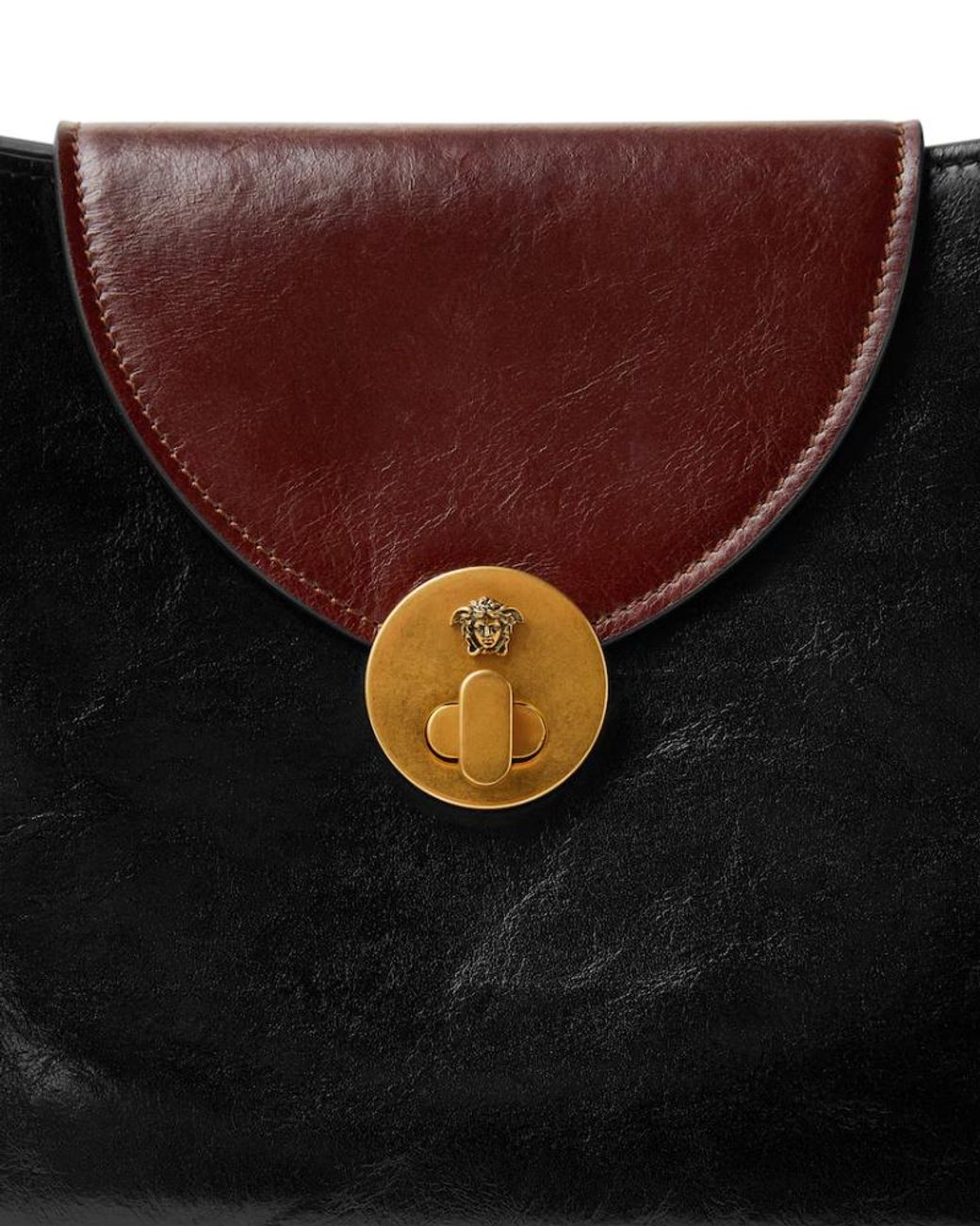 Versace Black Vivian Leather East/West Shoulder Bag