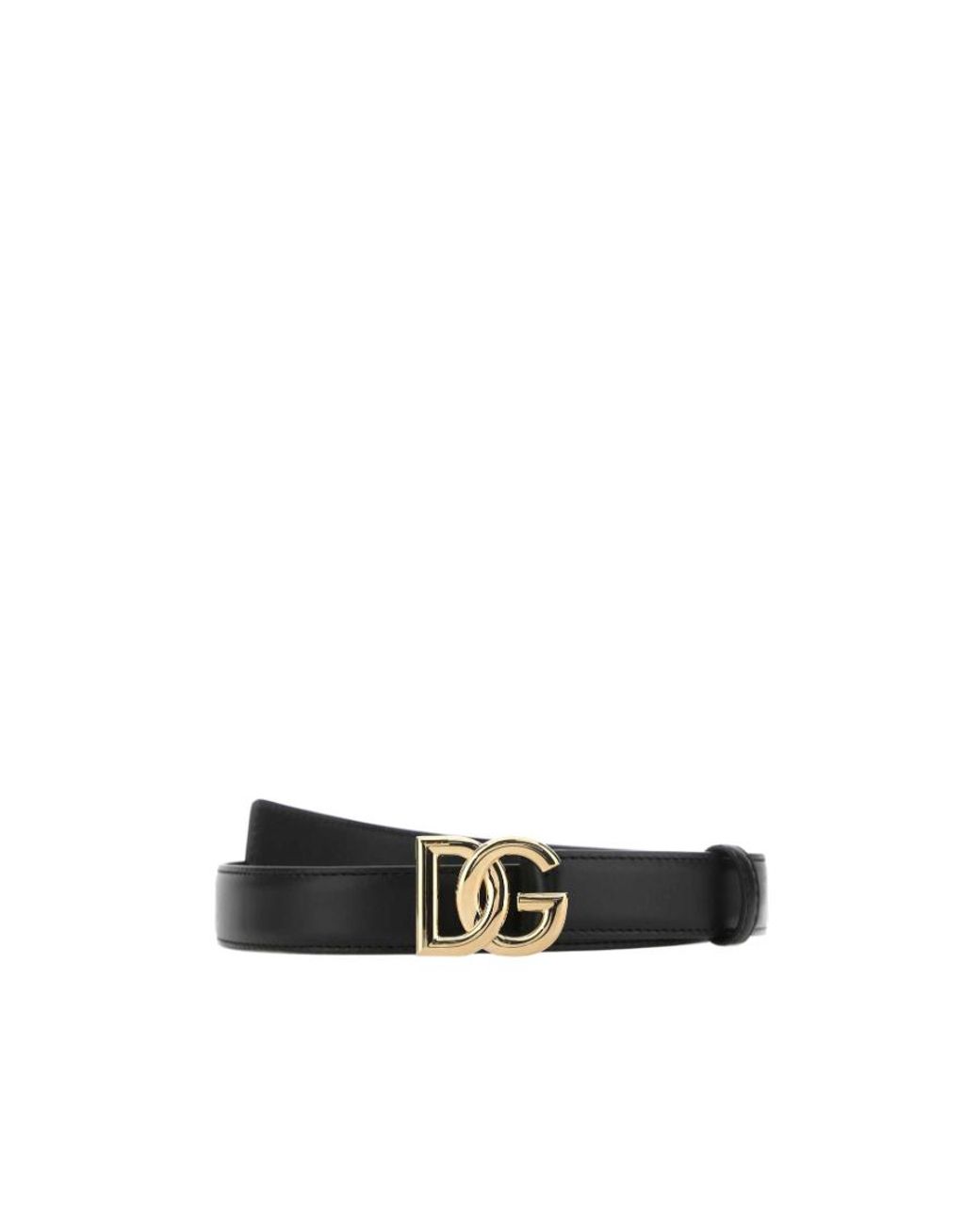 Dolce & Gabbana White Dg Logo Buckle Belt