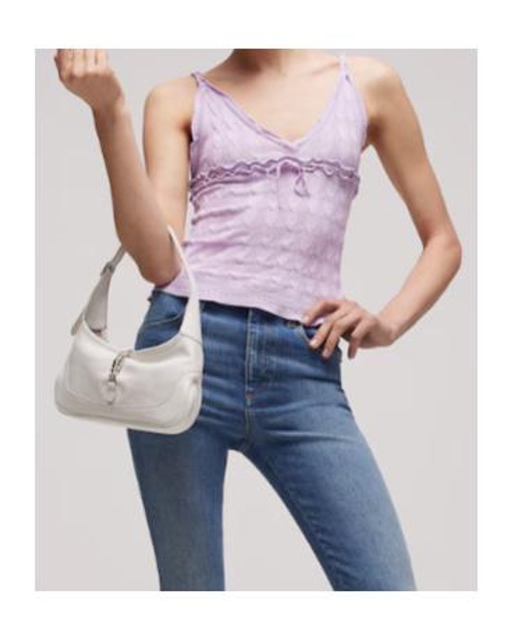 Gucci Purple Braided Cotton Blend Top