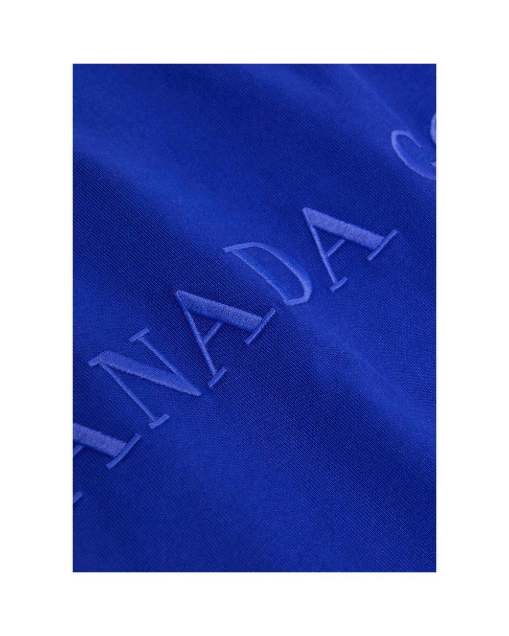 Canada Goose Blue Simple Cotton T-Shirt for men