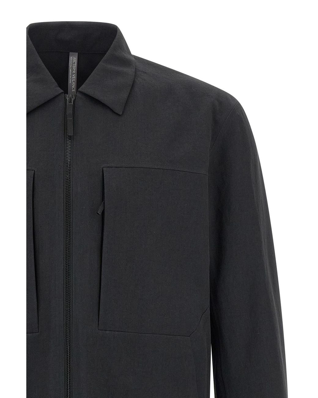 Veilance Black Mionn Zip Overshirt for men