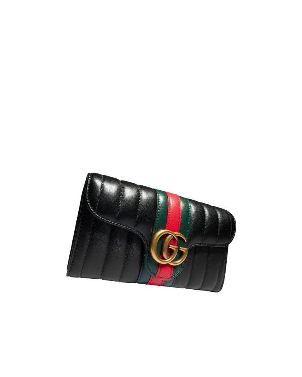 Gucci Black Gg Marmont Continental Wallet