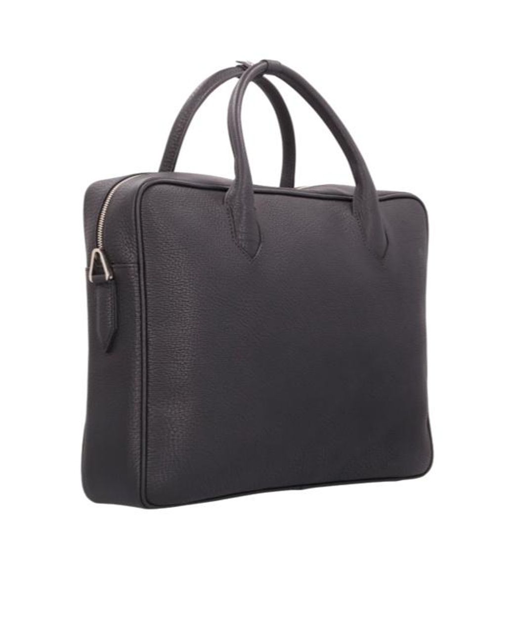 Longchamp Black Leather Laptop Bag