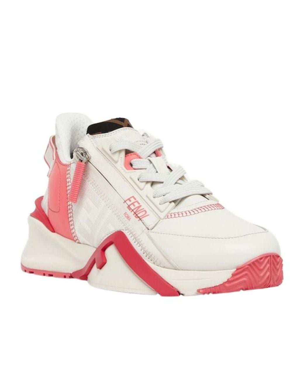 Fendi Pink Leather Low-Tops