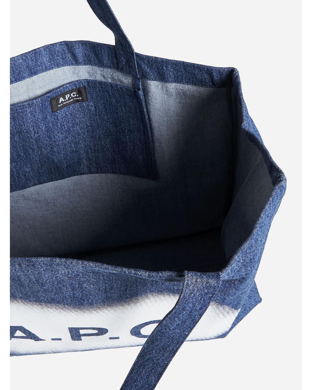 A.P.C. Blue Logo Tote Bag