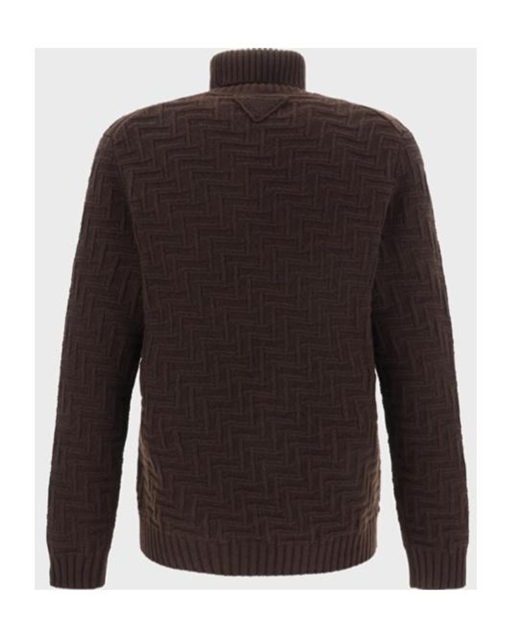 Prada Brown Wool And Cashmere Turtleneck Sweater for men