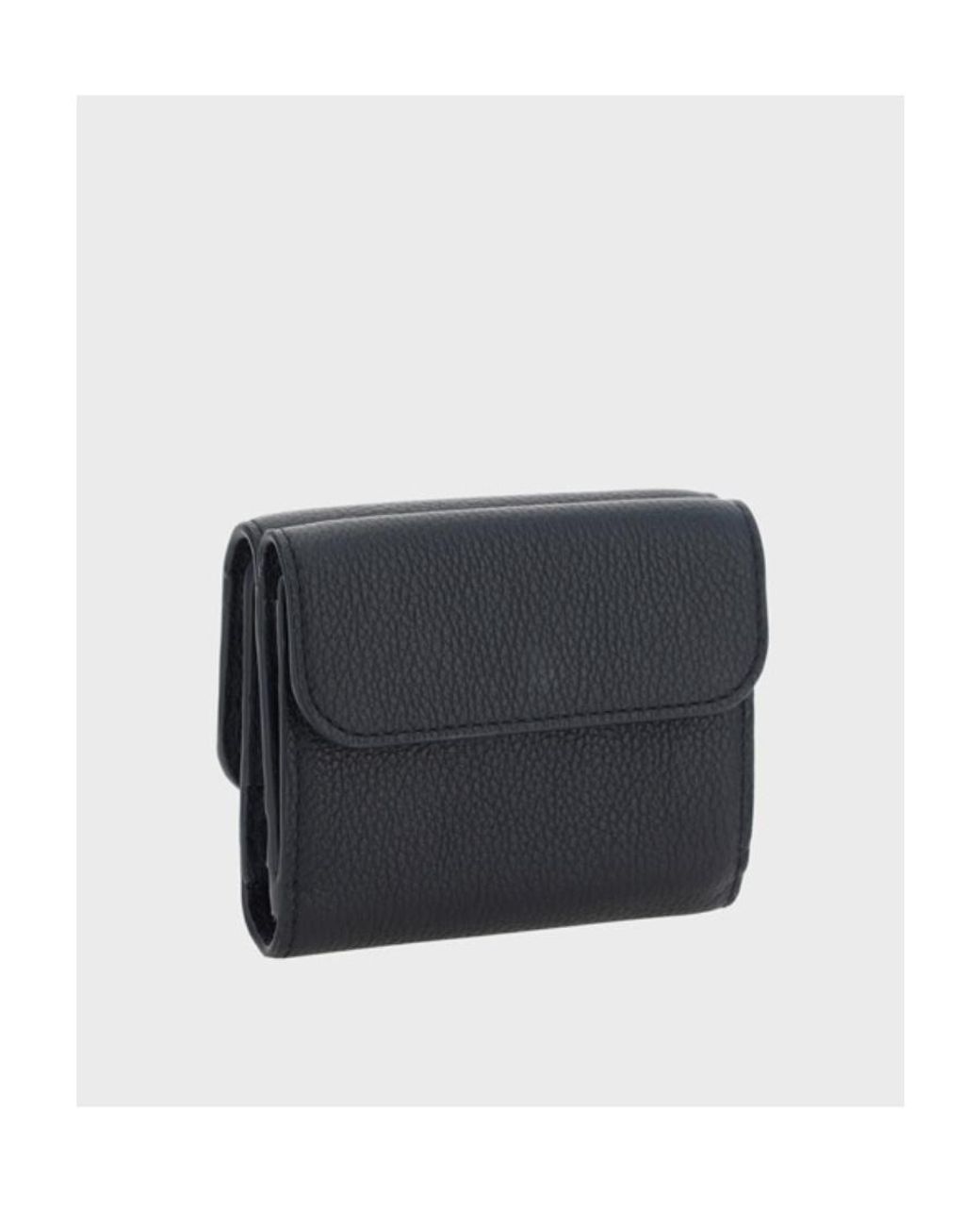 Chloé Blue Logo-Buckle Leather Wallet