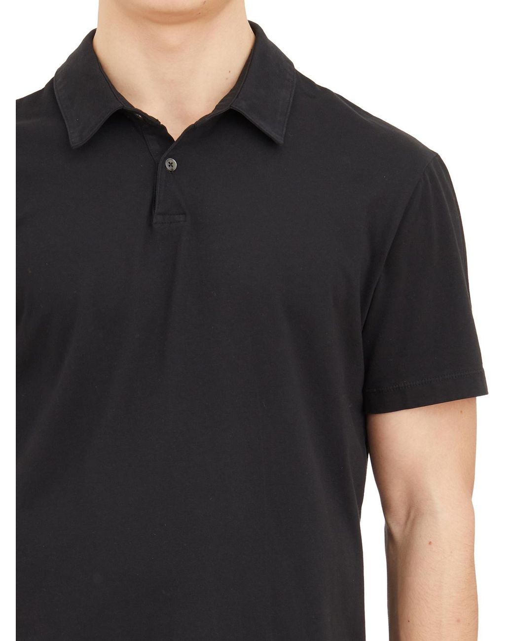 James Perse Black Logo Polo Shirt for men