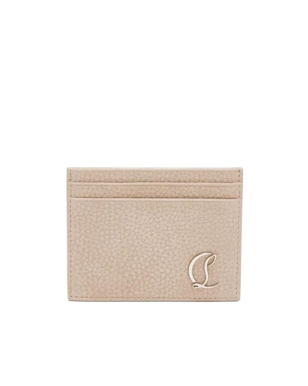 Christian Louboutin Natural Logo Card Holder Wallet for men