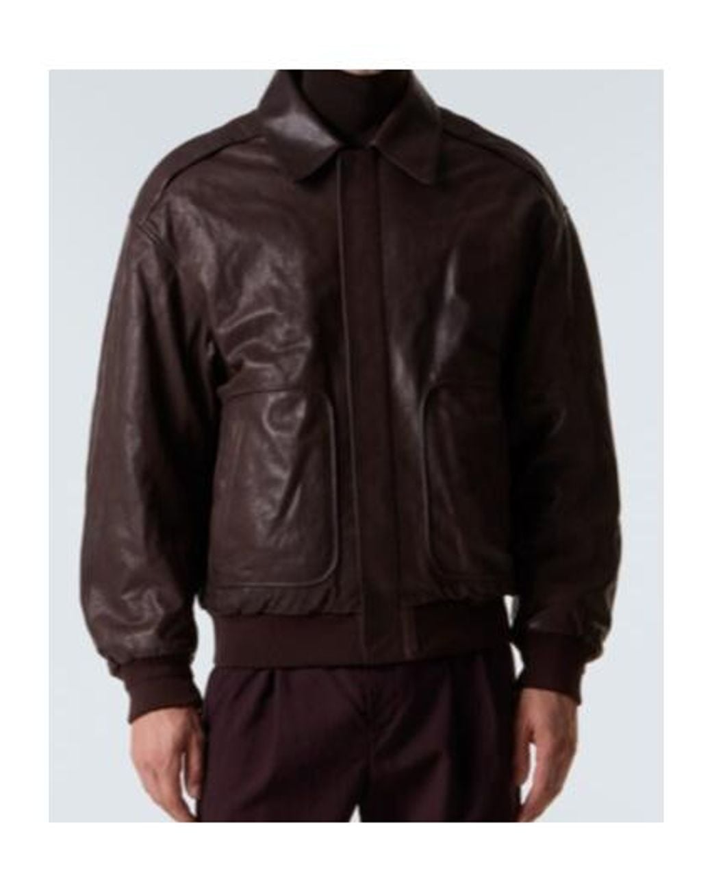 Calvin Klein Brown Johnson Leather Blouson for men