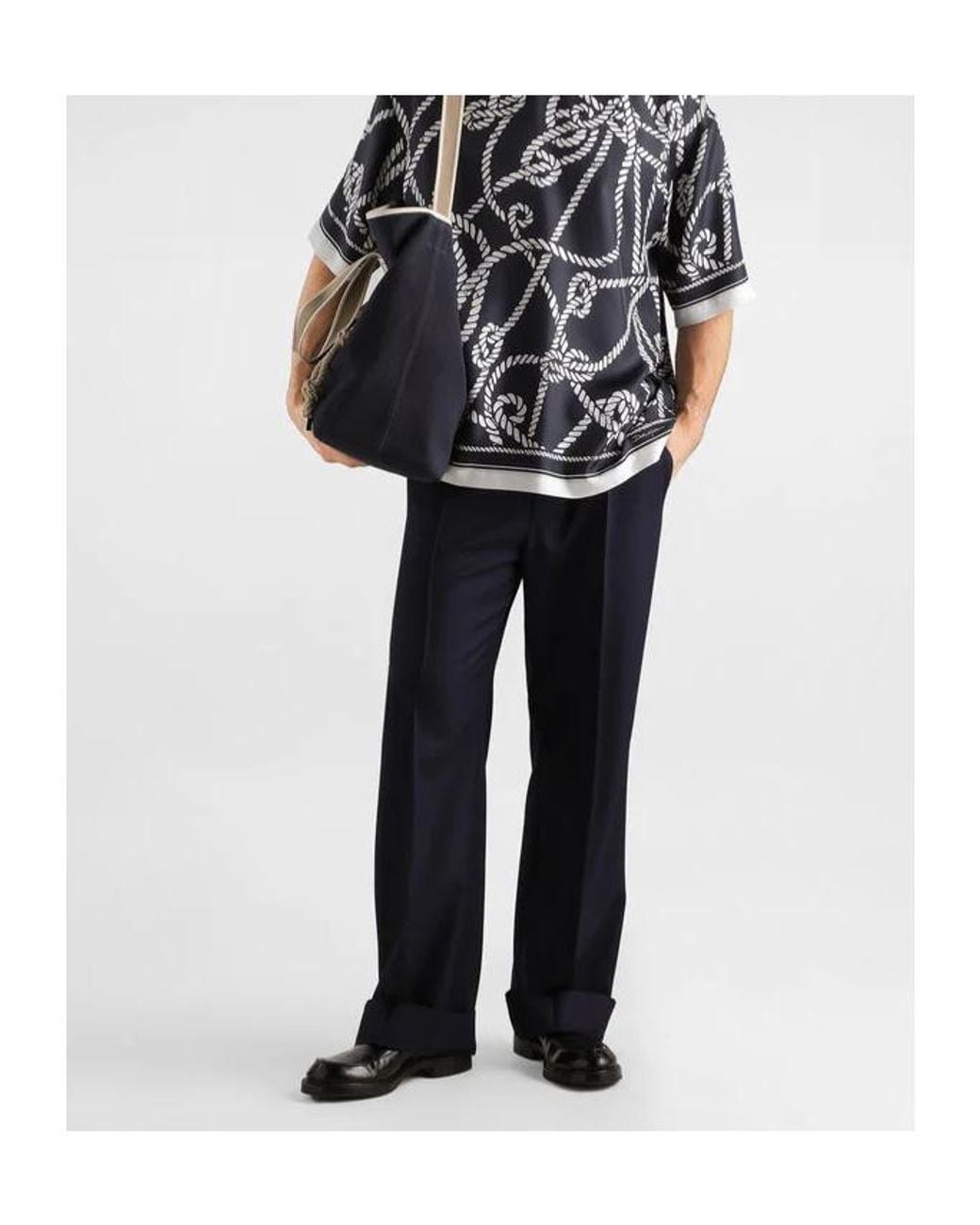 Dolce & Gabbana Blue Straight Leg Pants for men