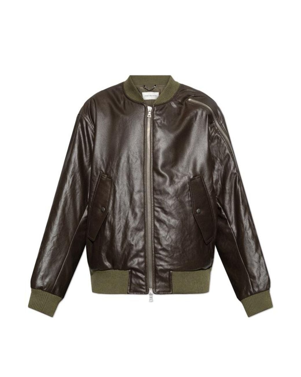 Dries Van Noten Gray Bomber Type Jacket for men