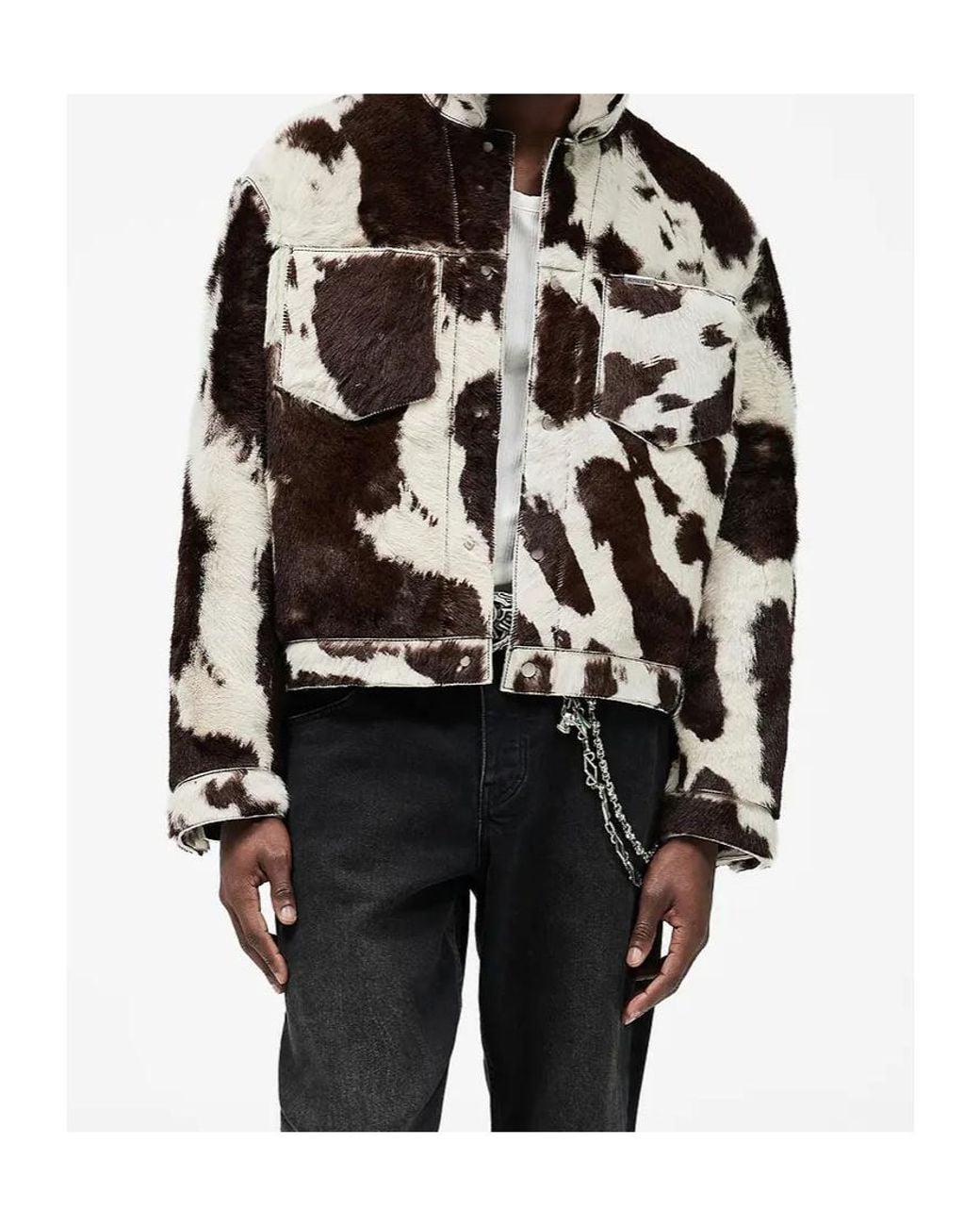 Represent Multicolor Patterned Zip Jacket for men