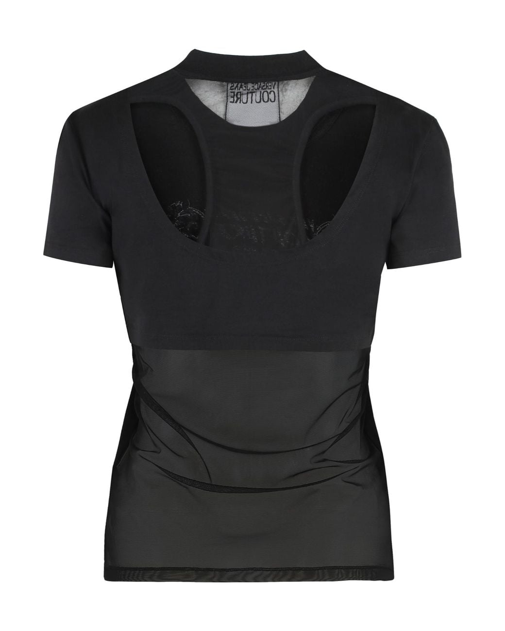 Versace Jeans Black Couture Logo Printed Crewneck T-Shirt