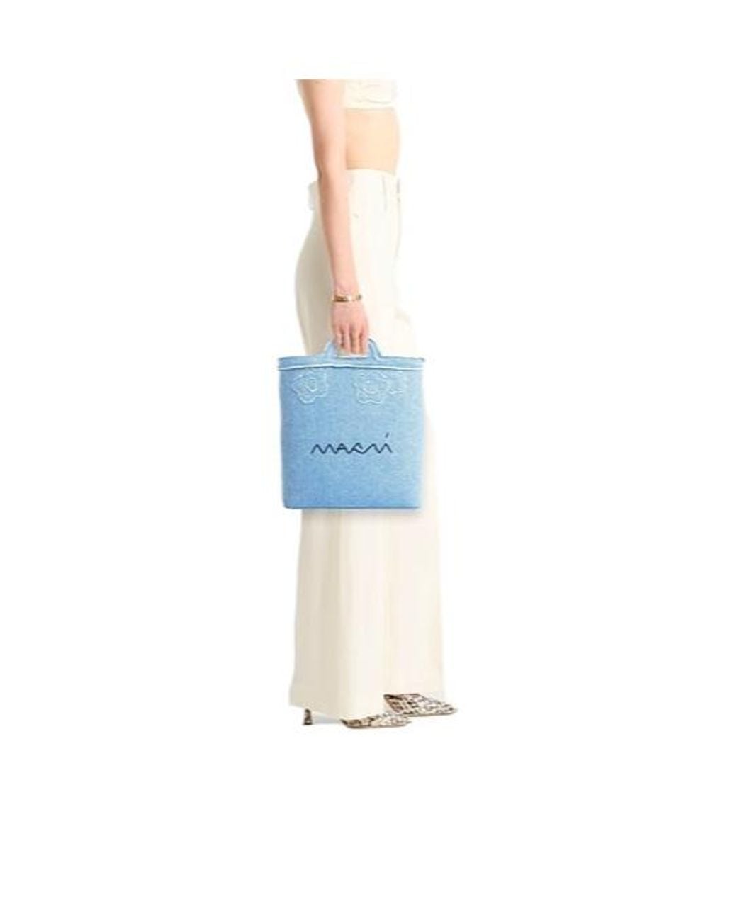 Marni Blue Denim Tote Bag