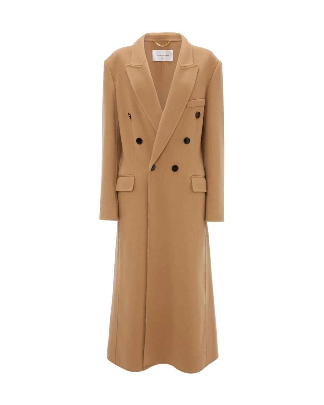 Victoria Beckham Natural Double Faced Overcoat