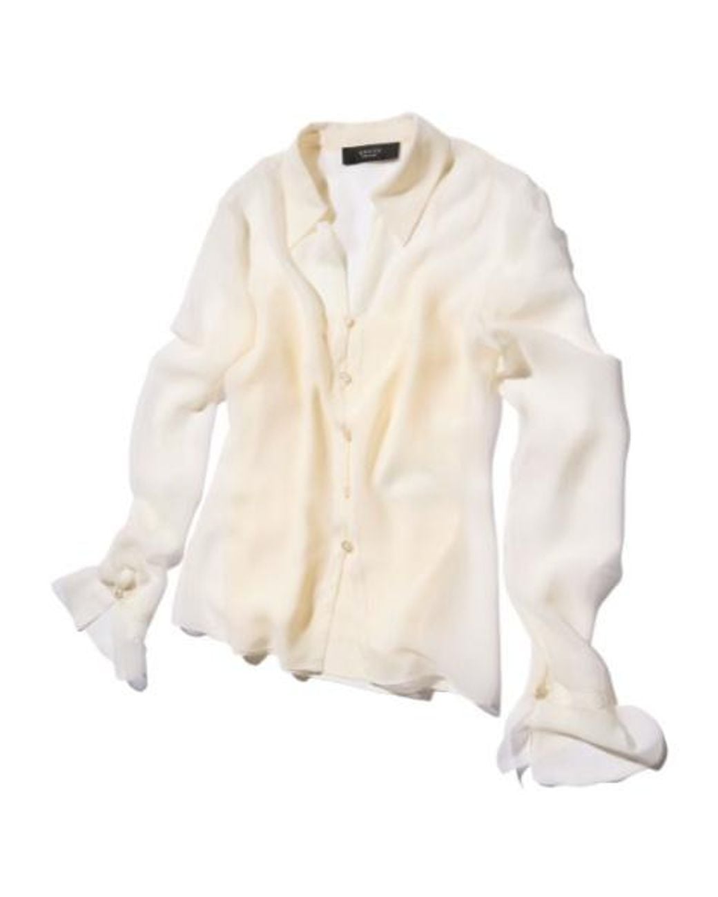 Gucci White Light Silk Georgette Shirt