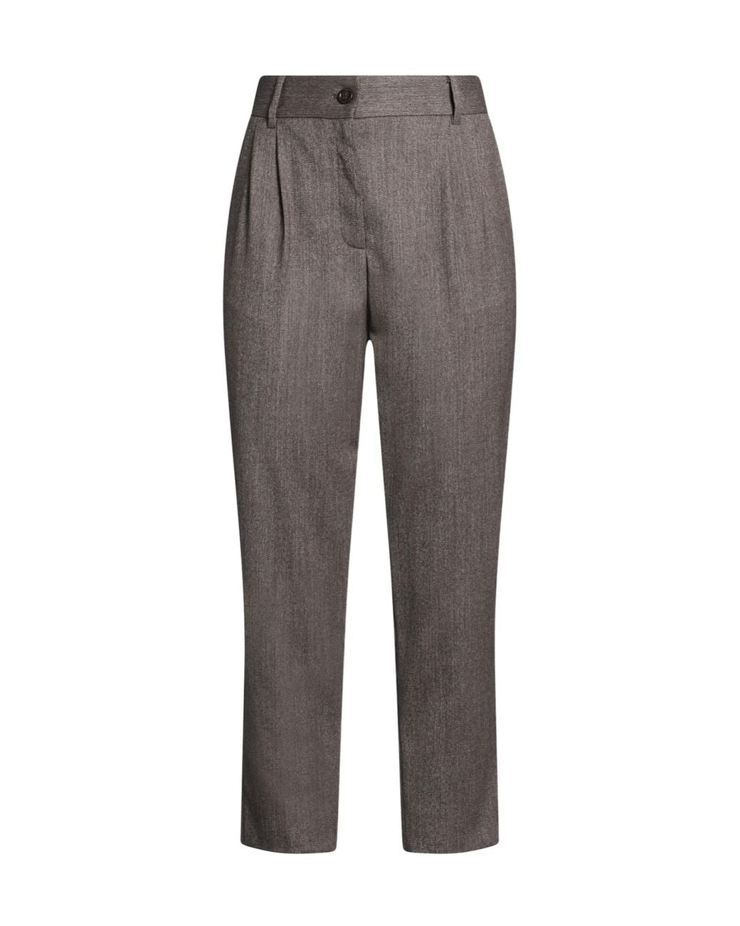Dolce & Gabbana Gray Slim-Fit Two-Tone Wool Leggings