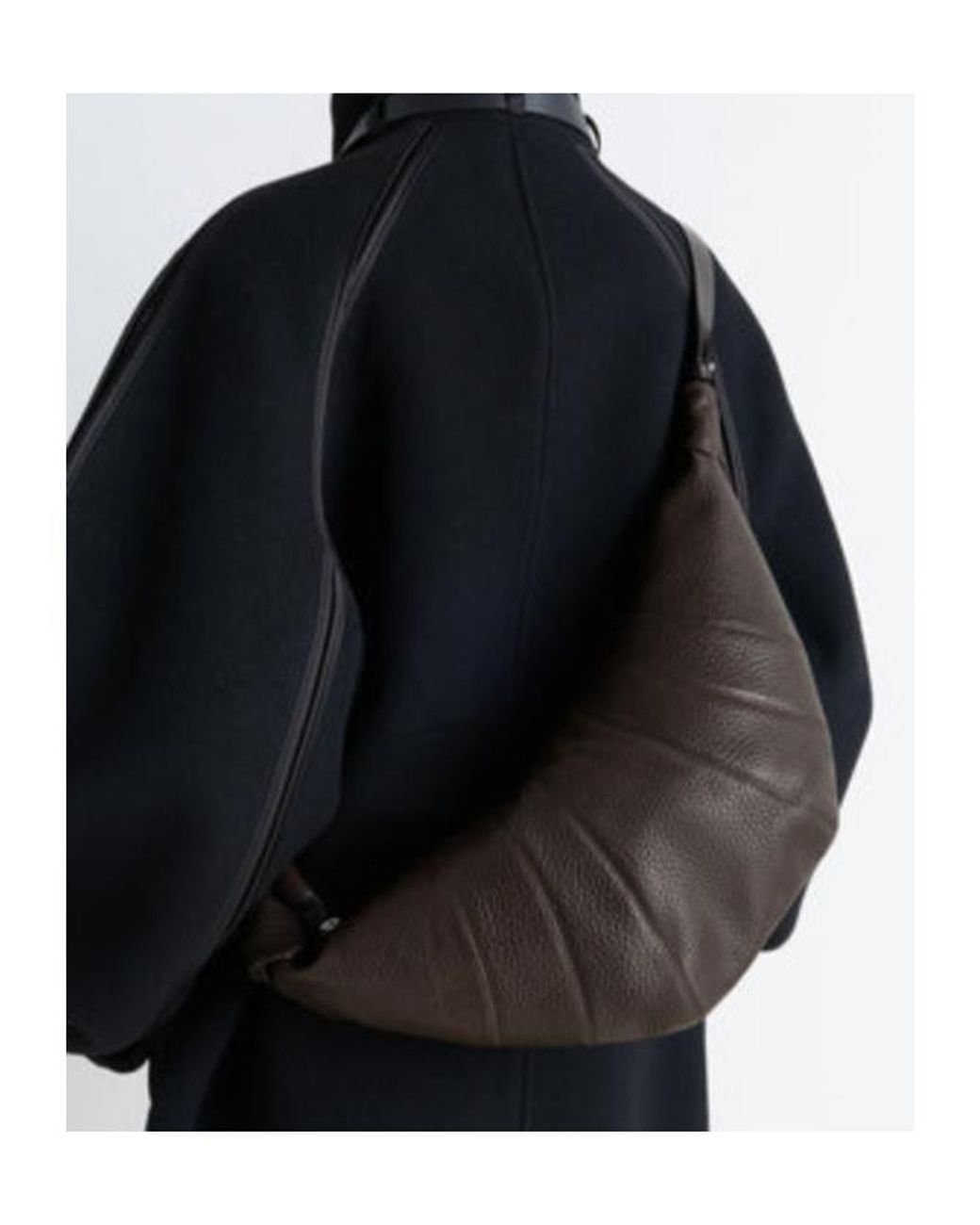 Lemaire White Rail Belt Medium Croissant Bag for men
