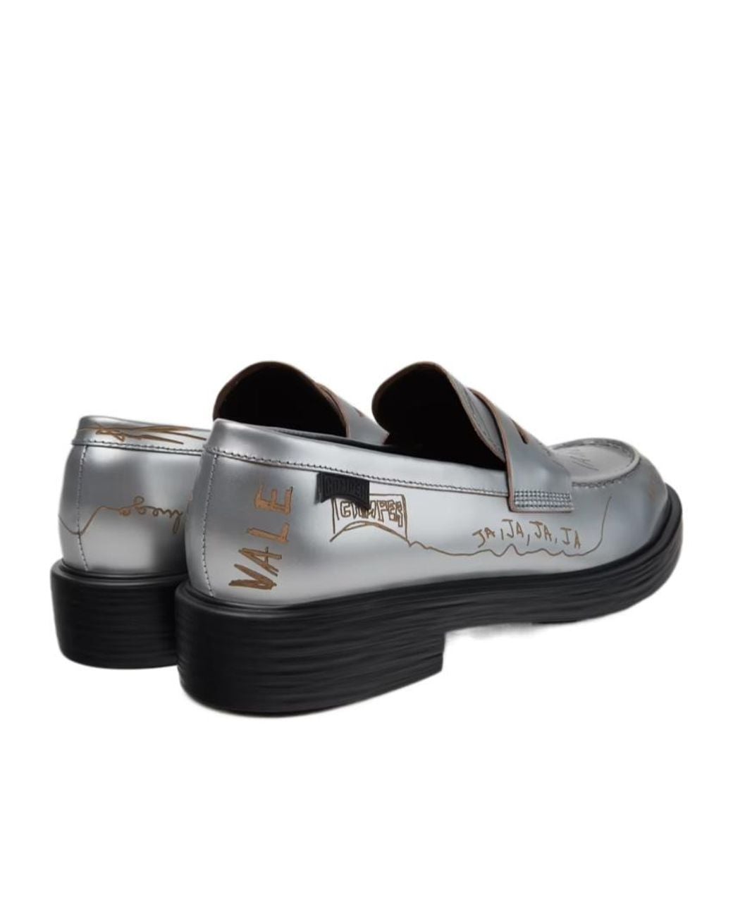 Camper Gray Leather Shoes For