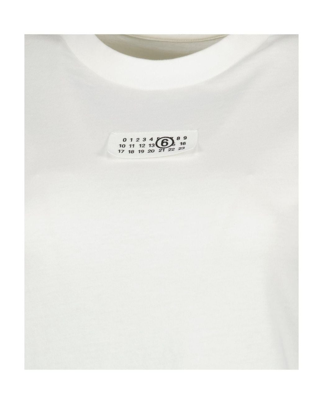 MM6 by Maison Margiela White Short-Sleeve Crewneck T-Shirt