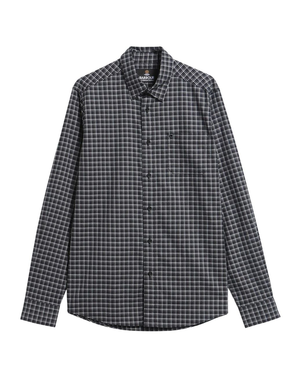 Barbour Gray Check Long Sleeve Shirt for men