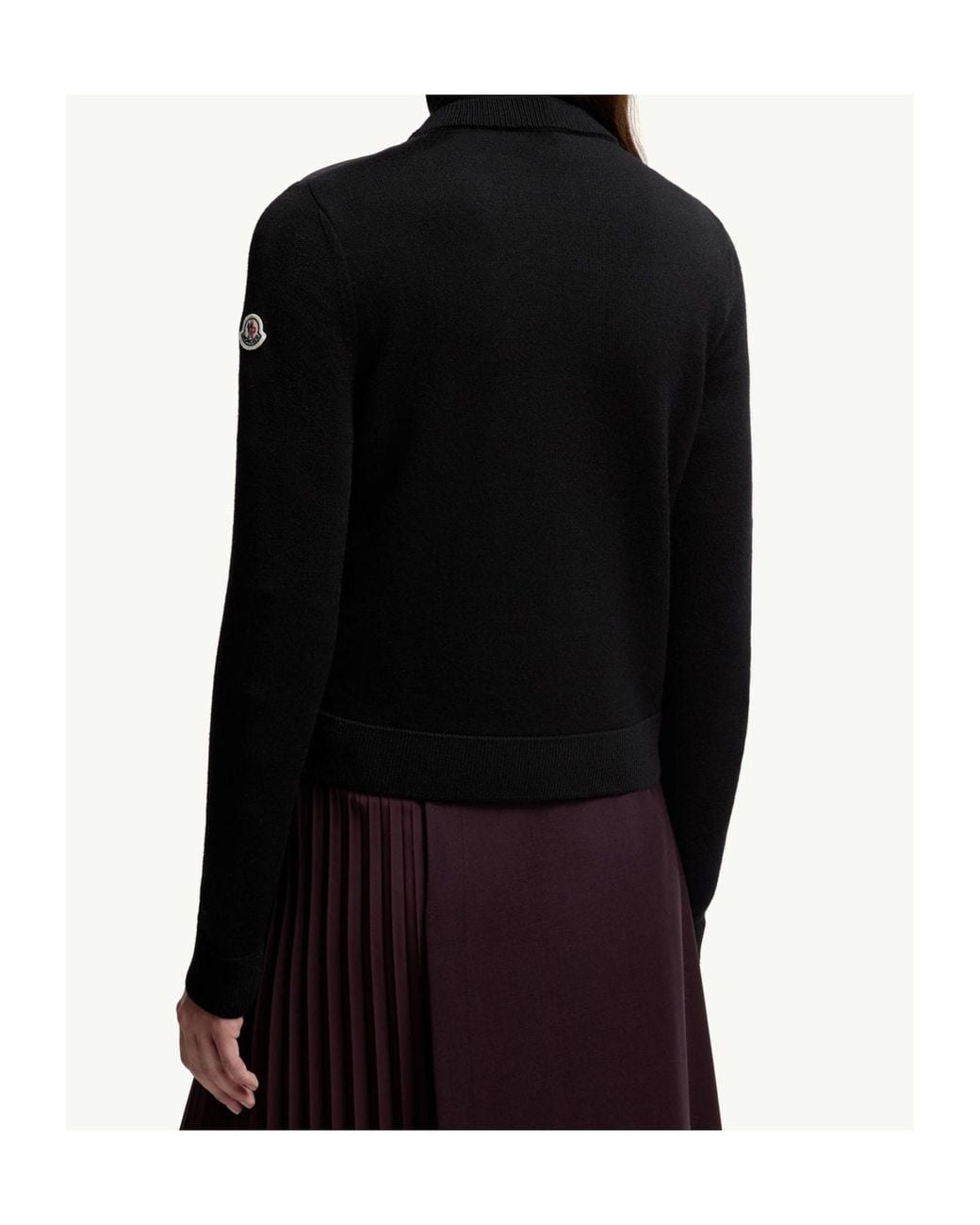 Moncler Black Padded Zip-Up Cardigan