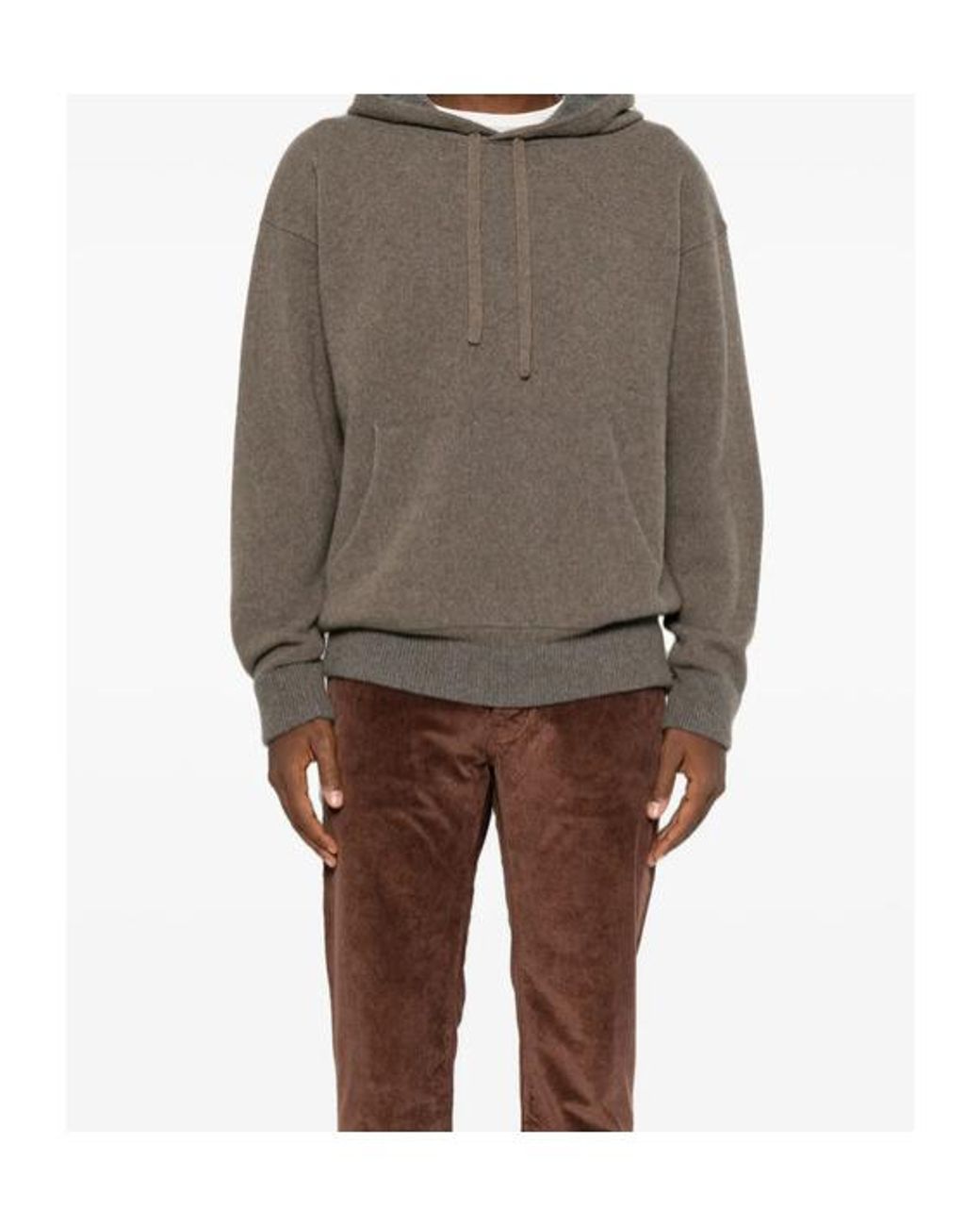 Roberto Collina Brown Long-Sleeve Knit Top for men