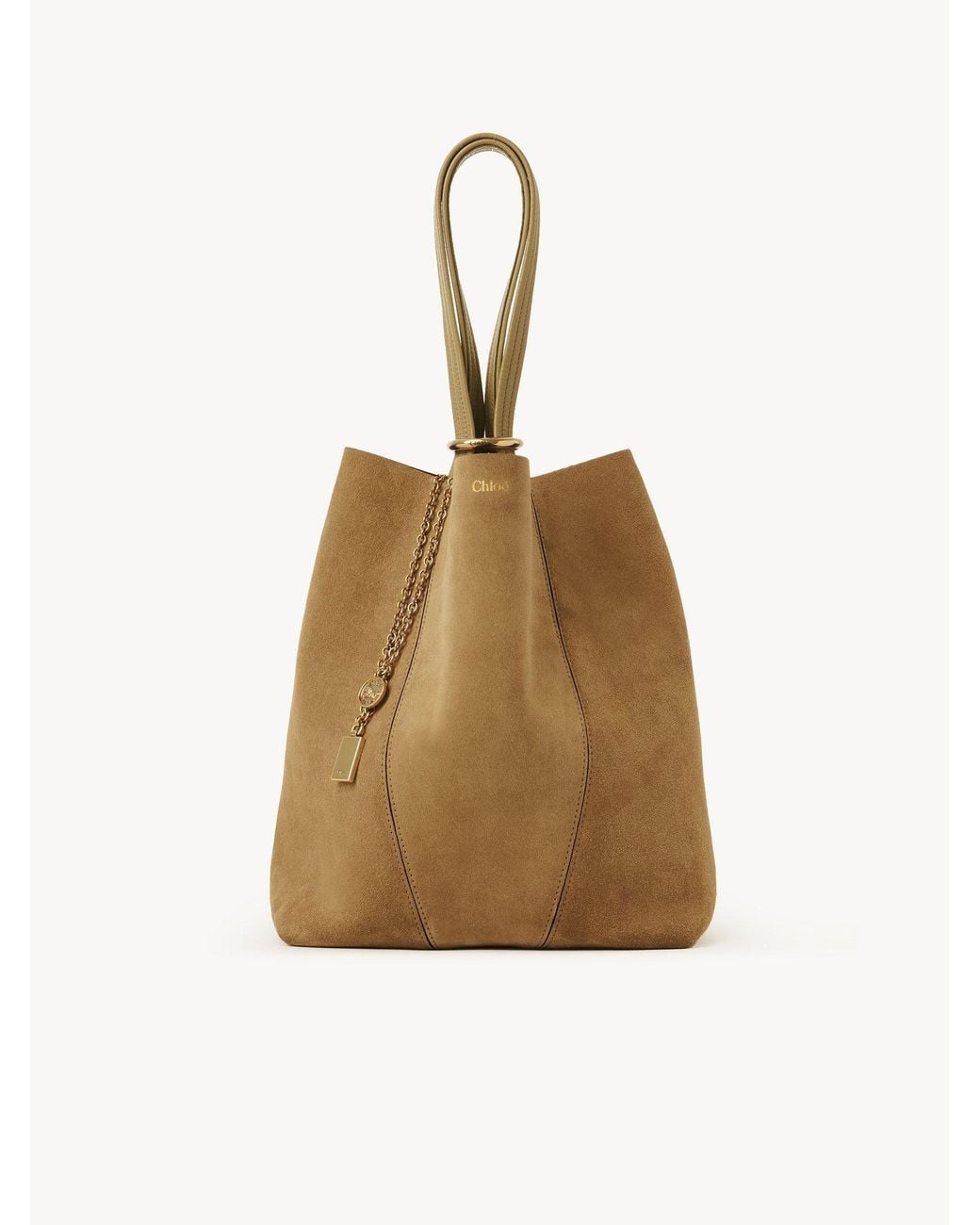 Chloé Natural Spin Suede Tote Bag