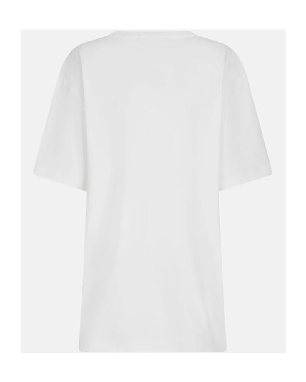 The Attico White The Logo Embroidered Oversized Jersey T-Shirt