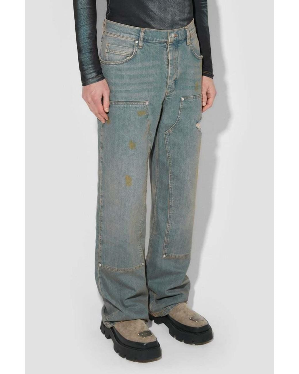 M I S B H V Blue Sunrise Wash Carpenter Denim Jeans for men
