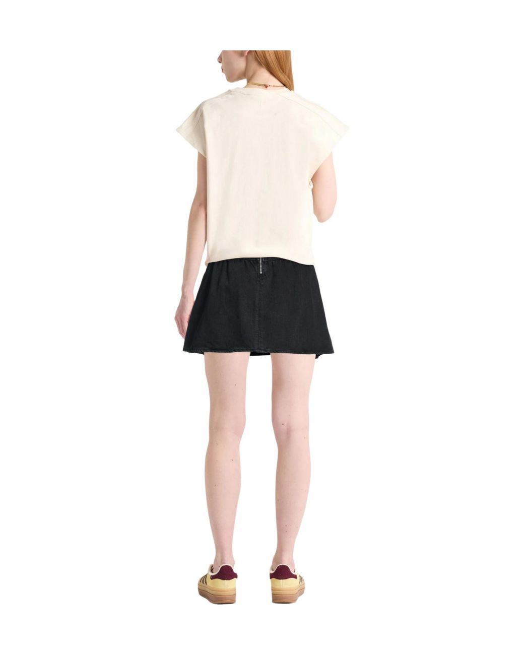 Isabel Marant Black Solid-Colored Twill Wrap Skirt