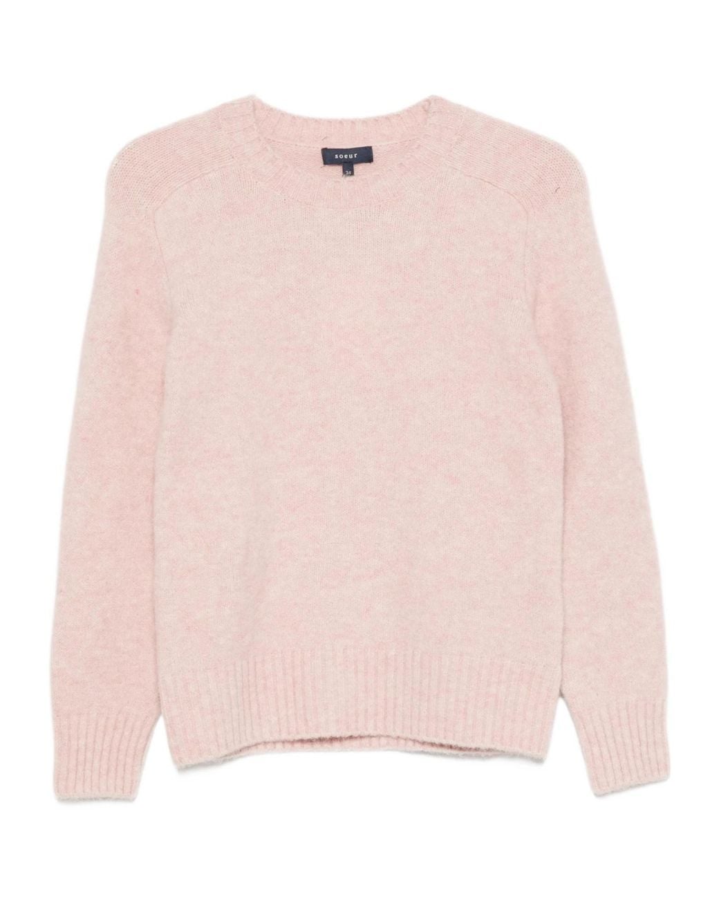 Soeur Pink Crew-Neck Knit Sweater