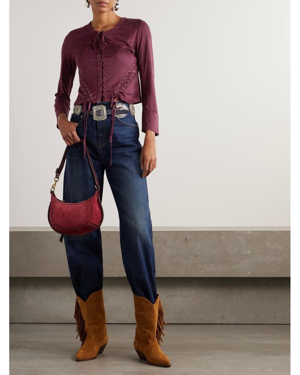 Isabel Marant Purple Seattle Tie-Front Top