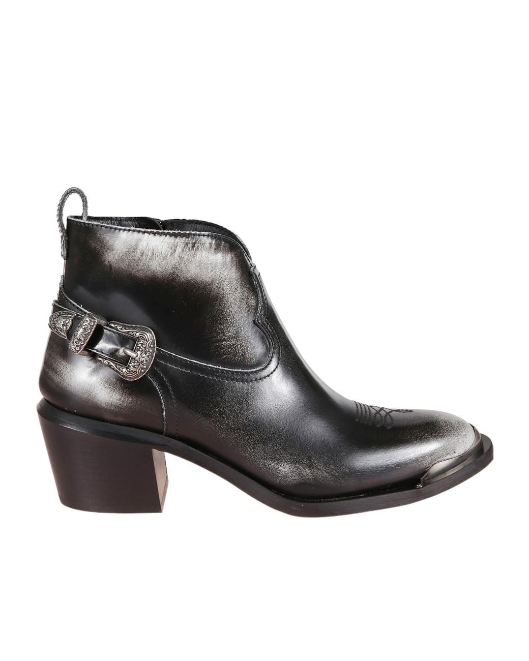 Golden Goose Deluxe Brand Black Buckle Detailed Ankle Boots