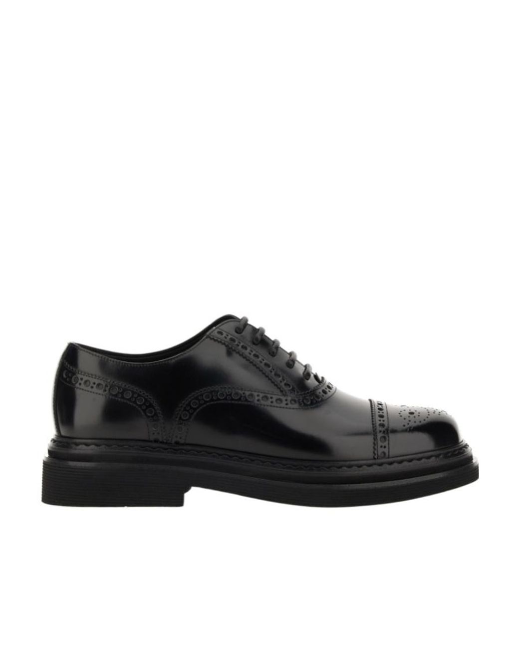 Dolce & Gabbana Black Lace-Up Derby Shoes for men
