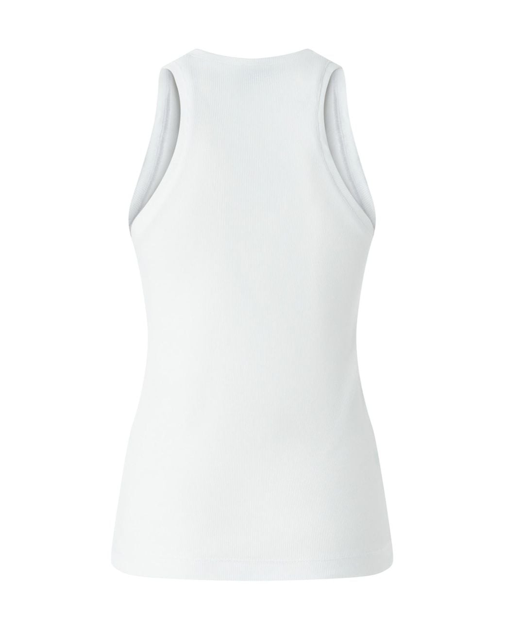 Pinko White Logo Printed Tank Top